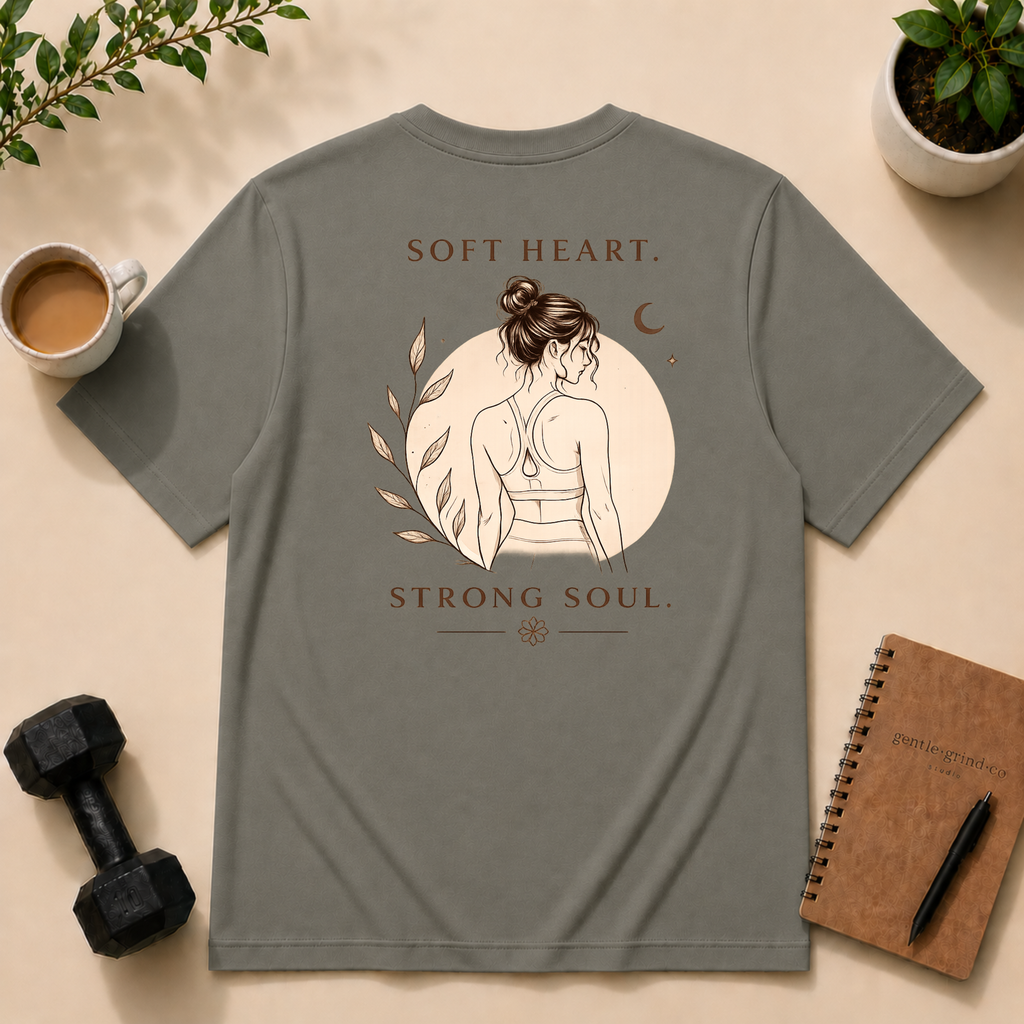 Soft Heart / Strong Soul - back of the t-shirt