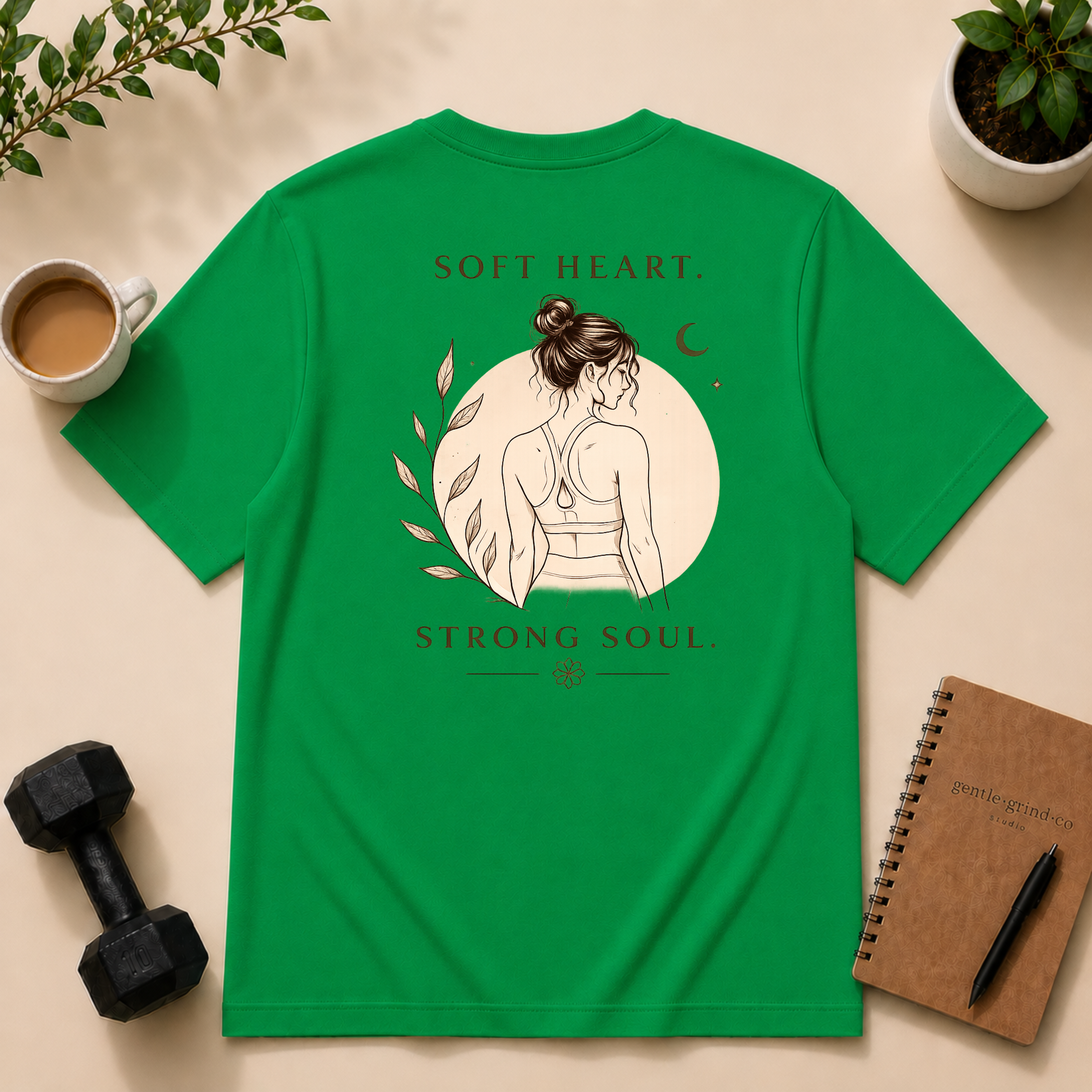 Soft Heart / Strong Soul - back of the t-shirt