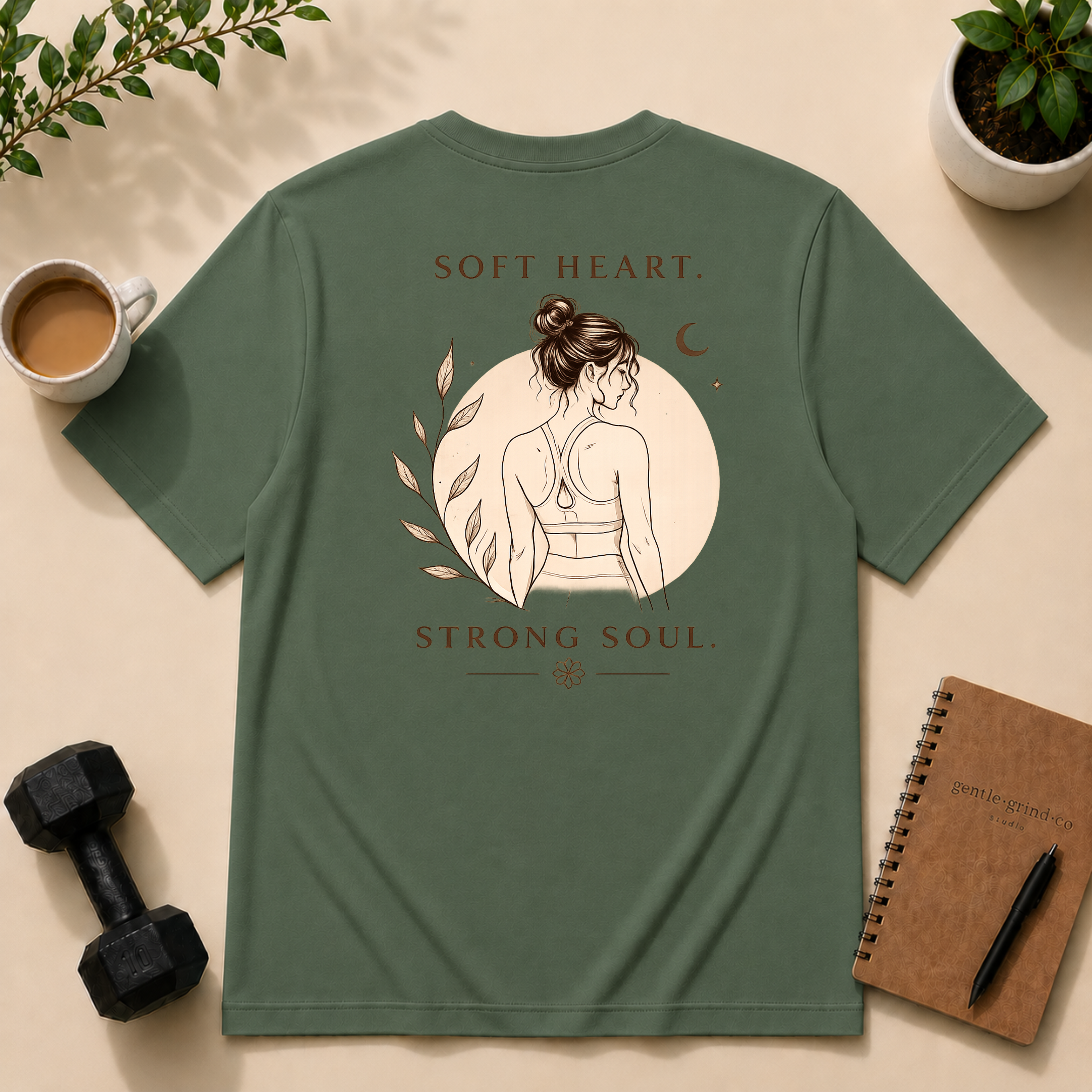 Soft Heart / Strong Soul - back of the t-shirt